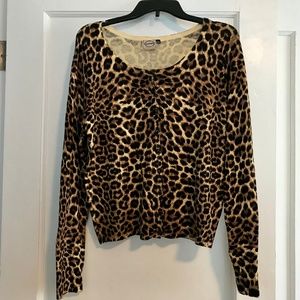 Leopard Print Cardigan Rockabilly Punk 2XL